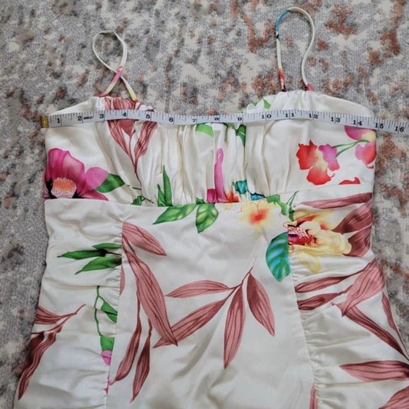 David Meister Floral Bodycon Dress - Size 6 - Picture 5 of 10